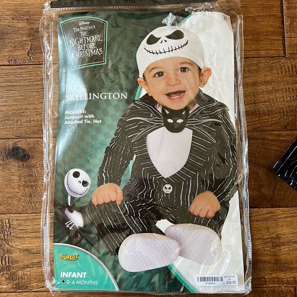 Spirit Halloween Baby Jack Skellington Costume The Nightmare Before Christmas - Picture 2 of 7